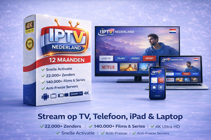 IPTV Nederland werkt op Firestick, Android, Smart TV en andere apparaten voor stabiele live tv streaming