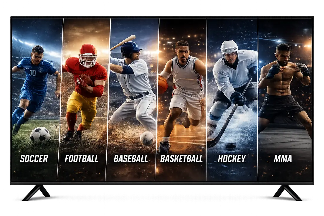 Live soccer, football, baseball, basketball, hockey, and MMA streaming in 4K on IPTV Nederland